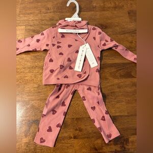 Adorable Heart Print Kids Set - Willow and Whimsy